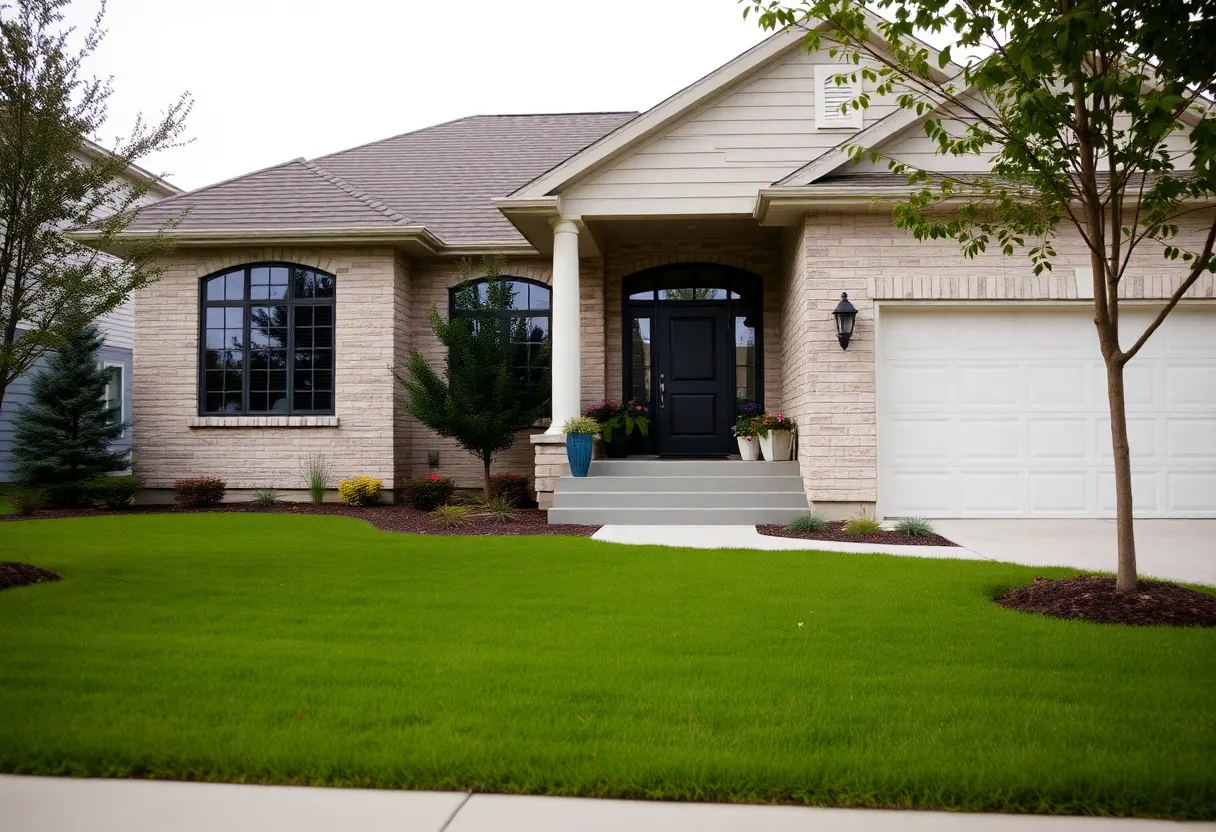 Exterior view of the St. Jude Dream Home in South Haven subdivision