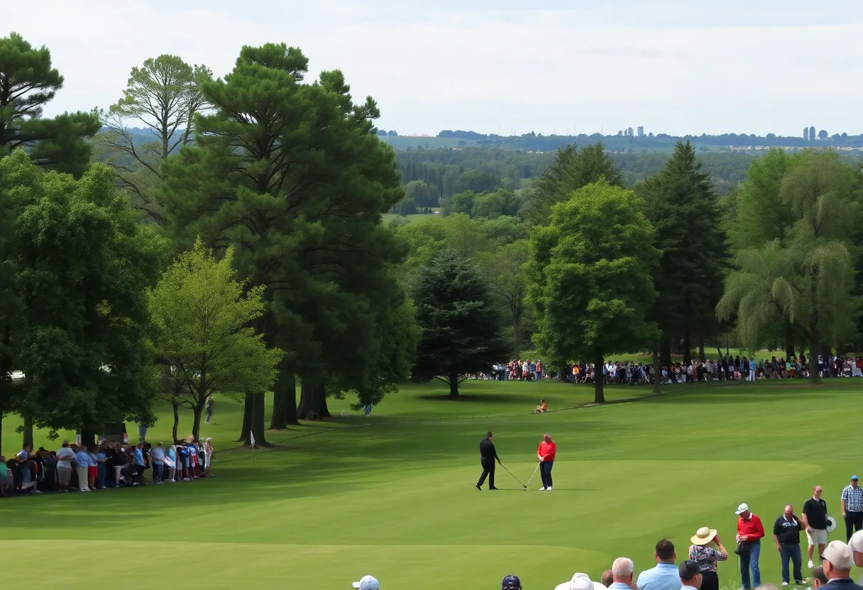 WKU women's golf team playing during the Badger Invitational tournament