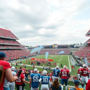 WKU Football team playing against Toledo in a game