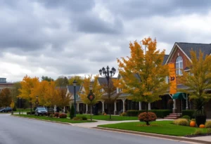 Cloudy skies in Bowling Green preparing for Halloween