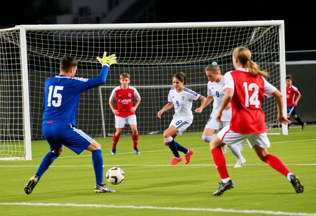 Bowling Green boys' soccer team celebrating their win