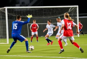 Bowling Green boys' soccer team celebrating their win