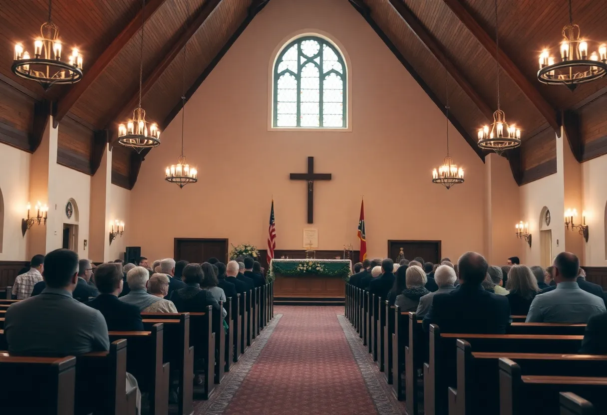 A peaceful church setting for remembrance