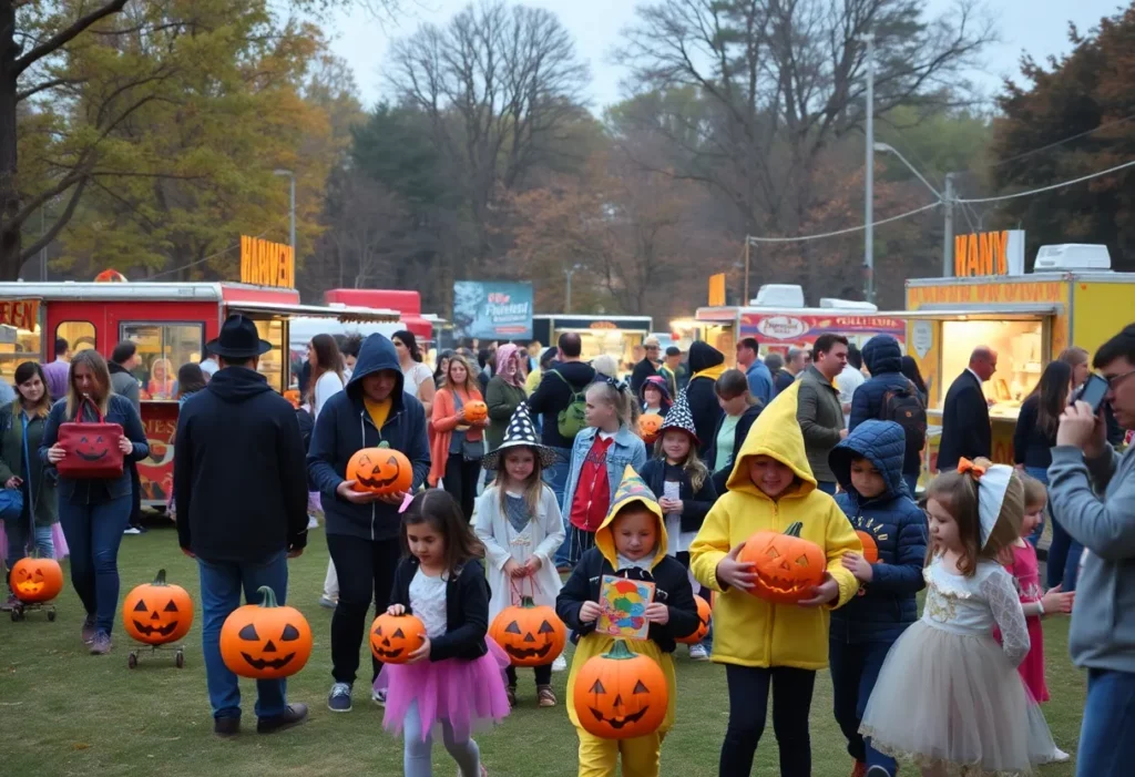 Children enjoying Halloween festivities at Bowling Green's Scare on the Square.