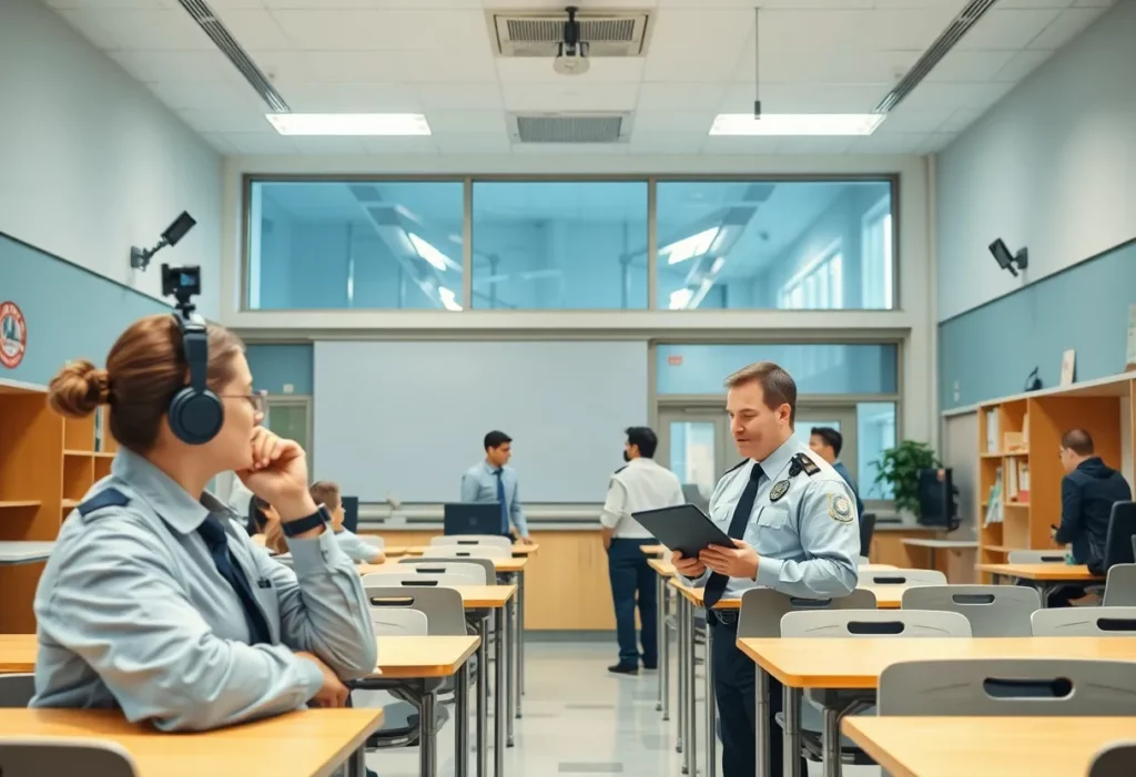 New emergency communications system installation in a school