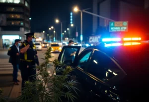 Police traffic stop involving drug investigation