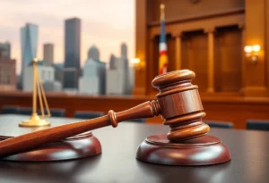 Courtroom gavel representing a lawsuit case.