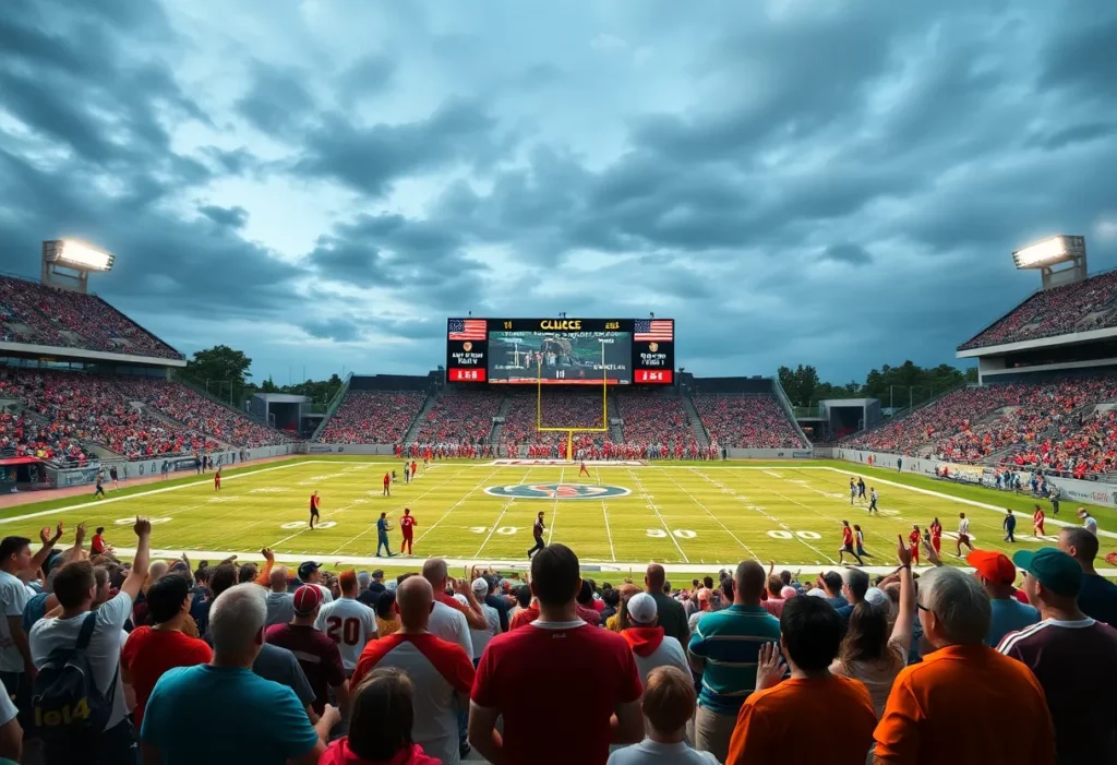 Football game between FIU Panthers and WKU Hilltoppers at the stadium
