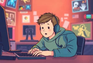 Illustration of child safety in online gaming environments