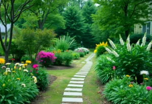 Tranquil garden symbolizing community leadership