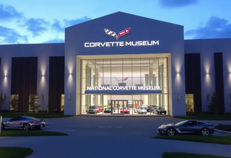 Rendering of the new collection facility at the National Corvette Museum