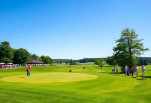 Golfers competing at the Purdue Fall Invitational