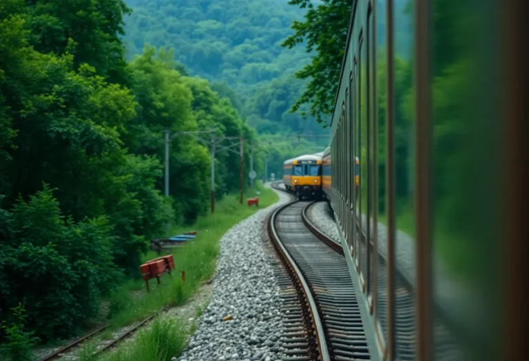 A railway track undergoing improvement in Kentucky