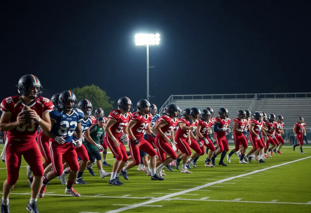 High school football game between Warren Central and Ohio County