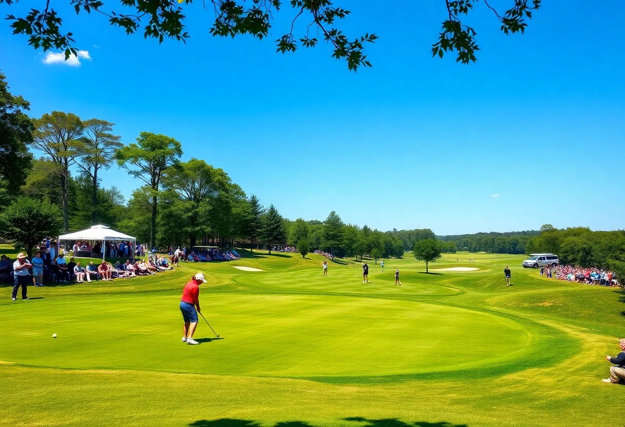 Western Kentucky women's golf team competing at a golf tournament