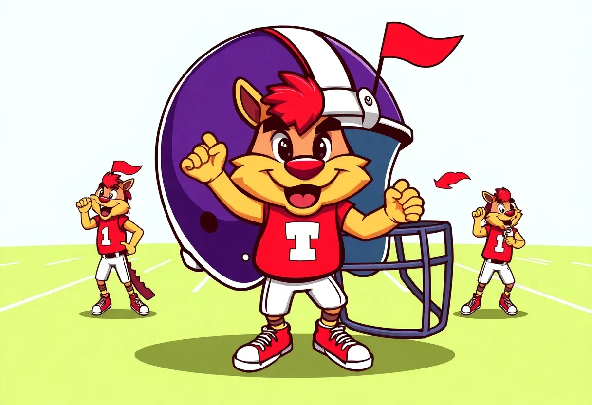 New WKU Big Red football helmets featuring various poses