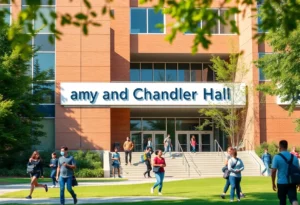 Newly named WKU business college building Amy and David Chandler Hall