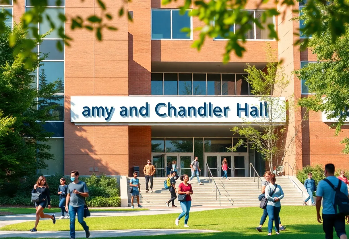 Newly named WKU business college building Amy and David Chandler Hall