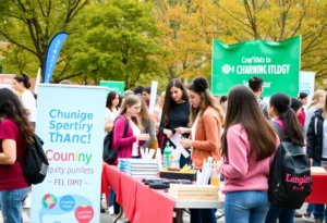 Students participating in community initiatives to support local nonprofits.