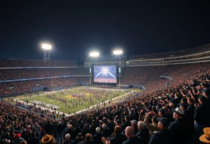 WKU football fans in a black out game.