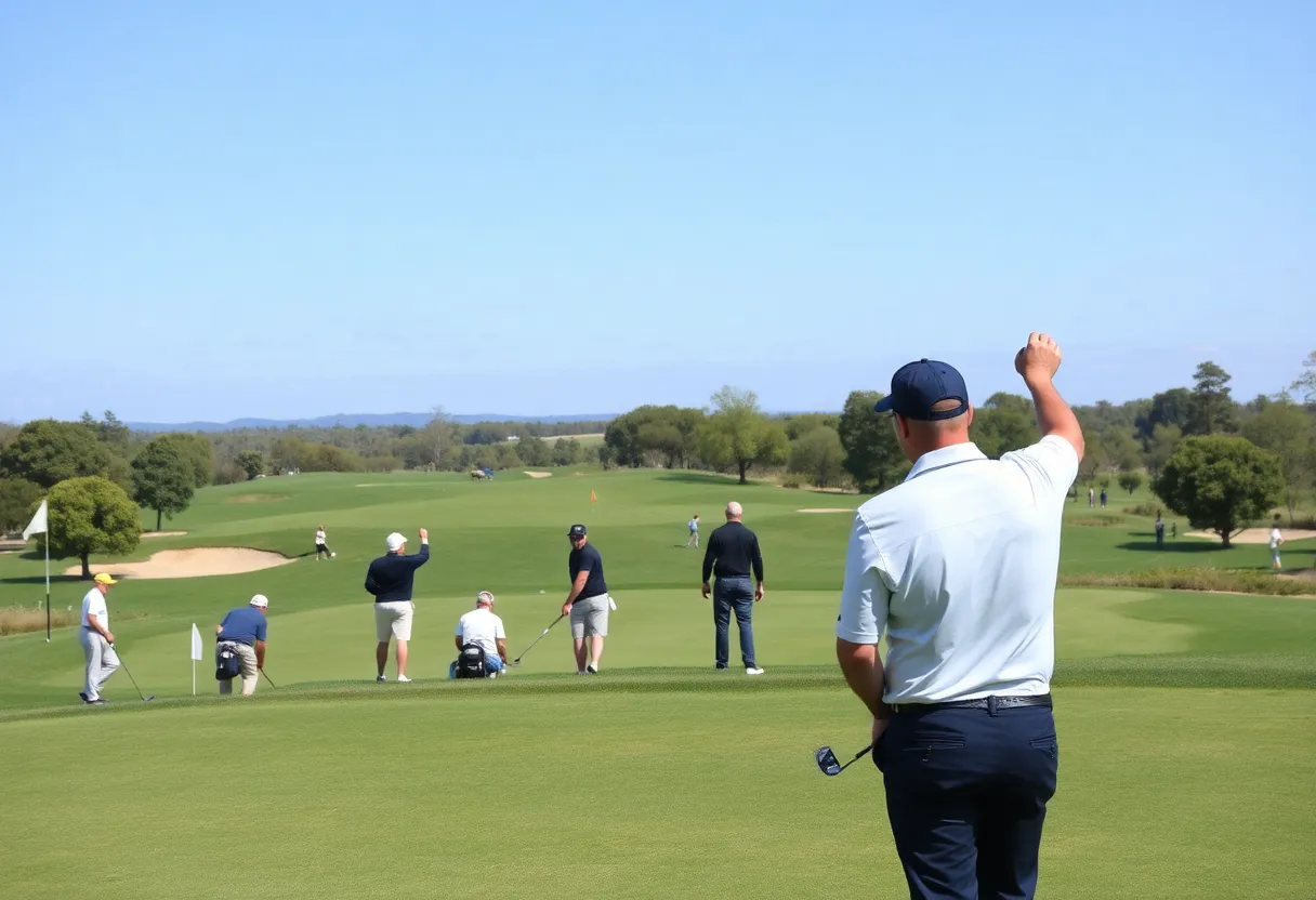 WKU Men's Golf team competing in a tournament