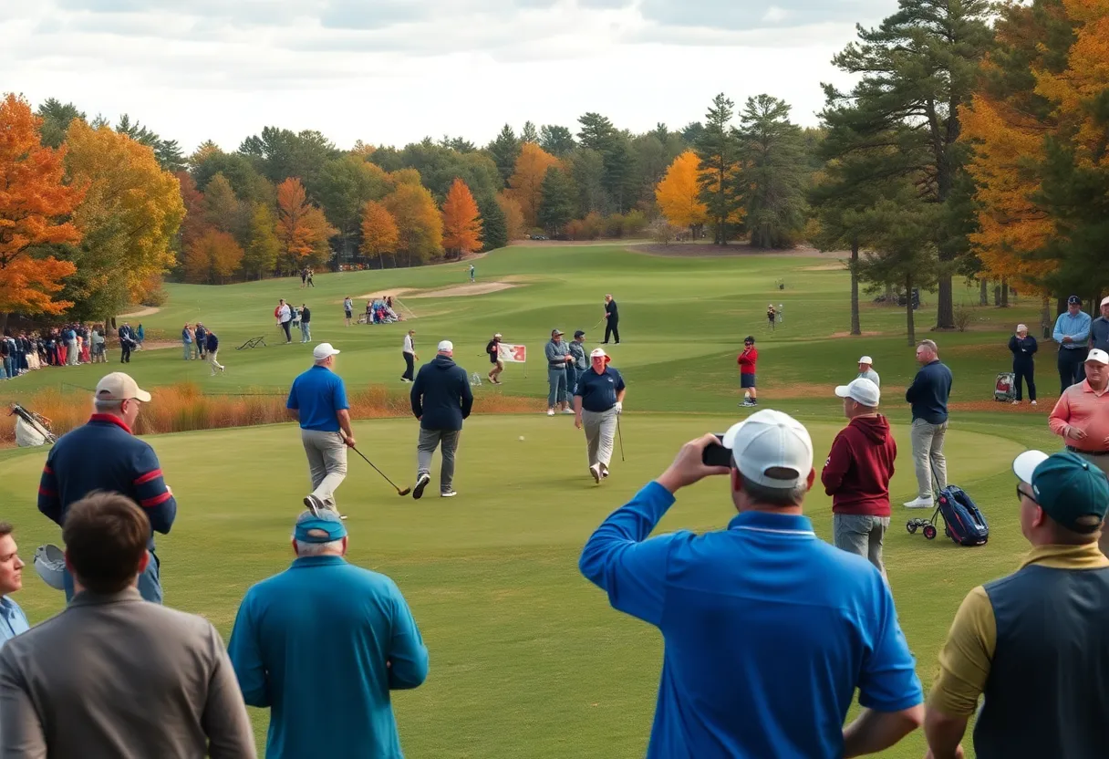 WKU women's golf team competing in a tournament