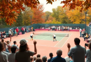 WKU women's tennis team competing at the Middle Tennessee Fall Invitational