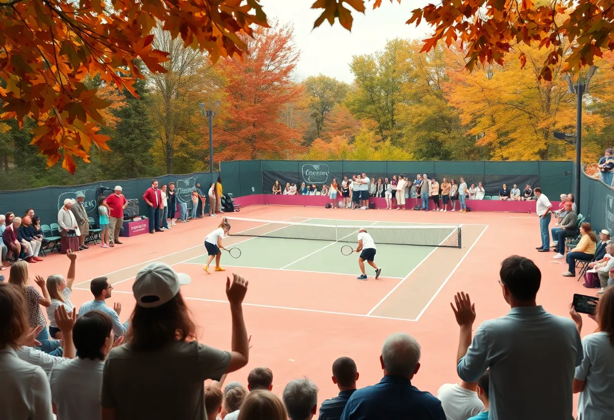 WKU women's tennis team competing at the Middle Tennessee Fall Invitational